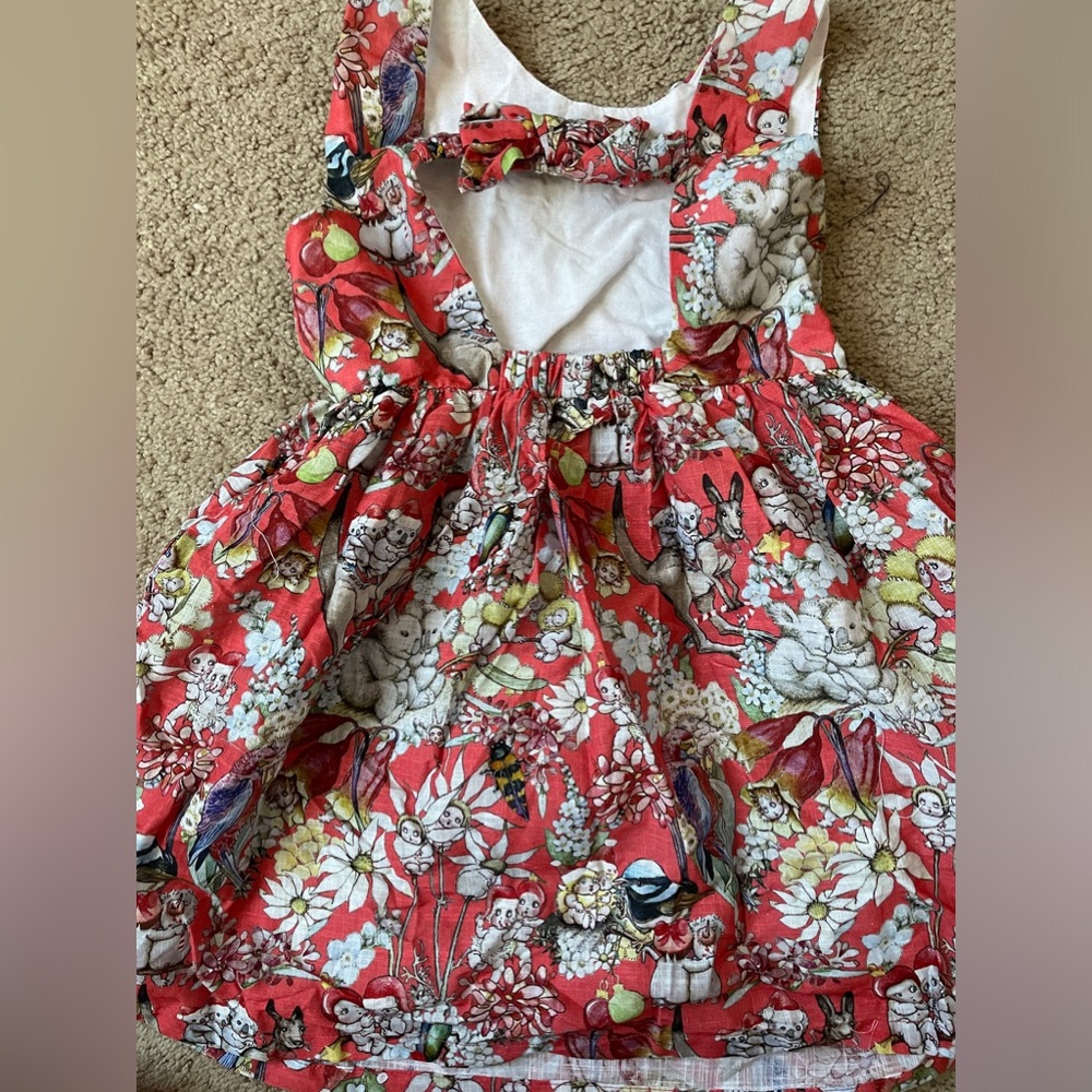 NWT May Gibbs gils bow tie jumper dress / girl size 6years - Picture 5 of 5